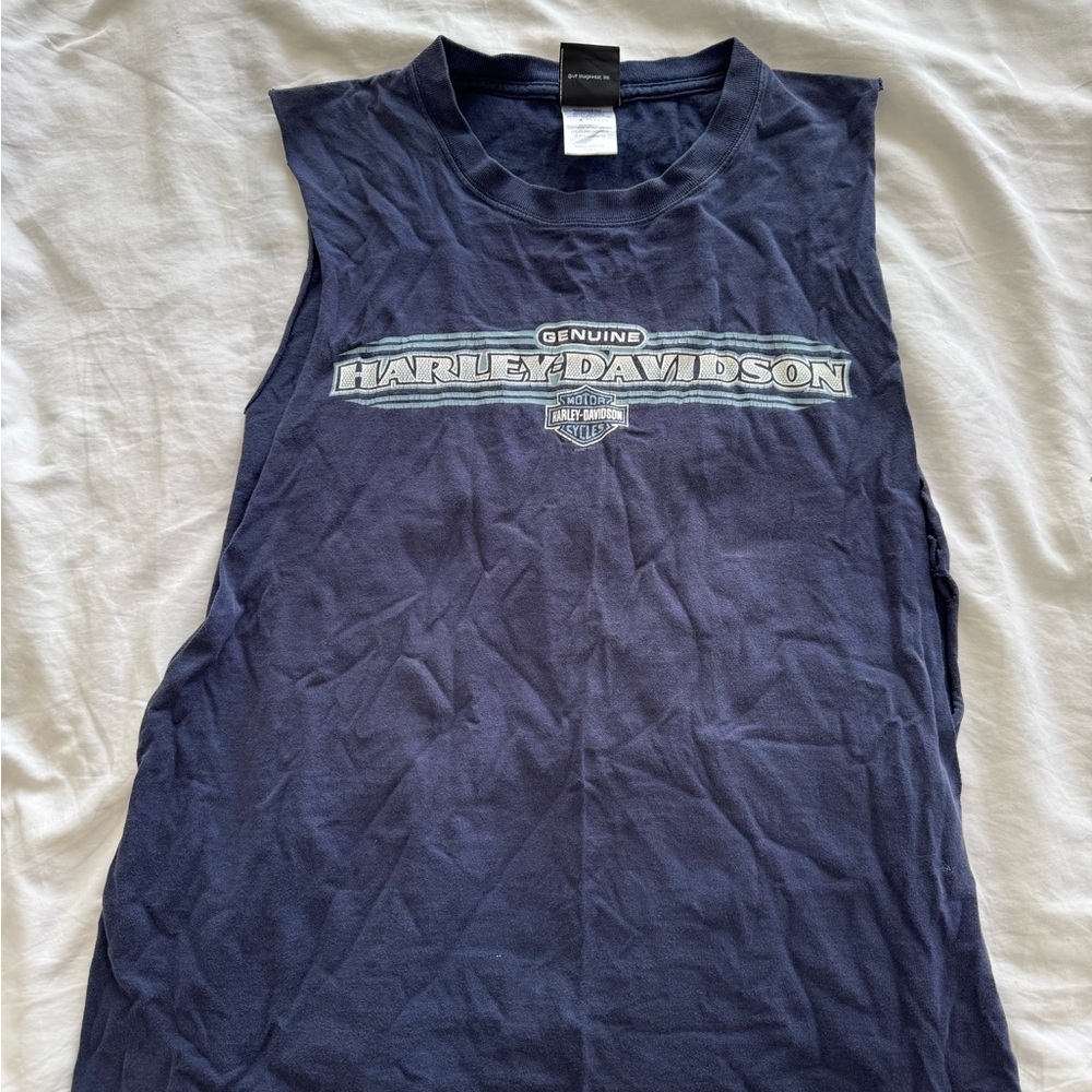 Harley-Davidson Navy Sleeveless T-Shirt